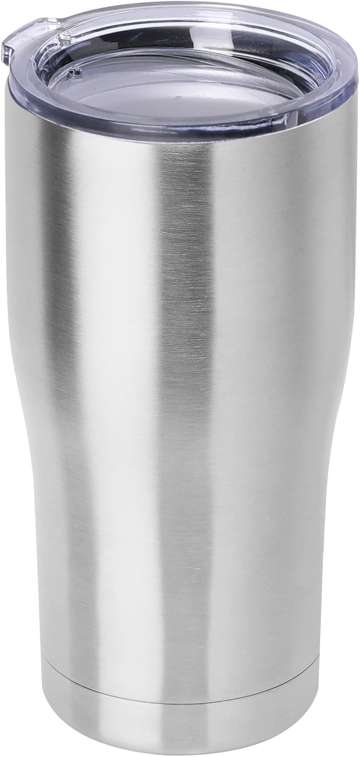 DOMICARE 20oz Tumbler with Lid Stainless Steel Tumblers Bulk, Double Wall Vacuum Insulated Coffee Travel Mug Powder Coated Tumbler, 8 Pack Purple