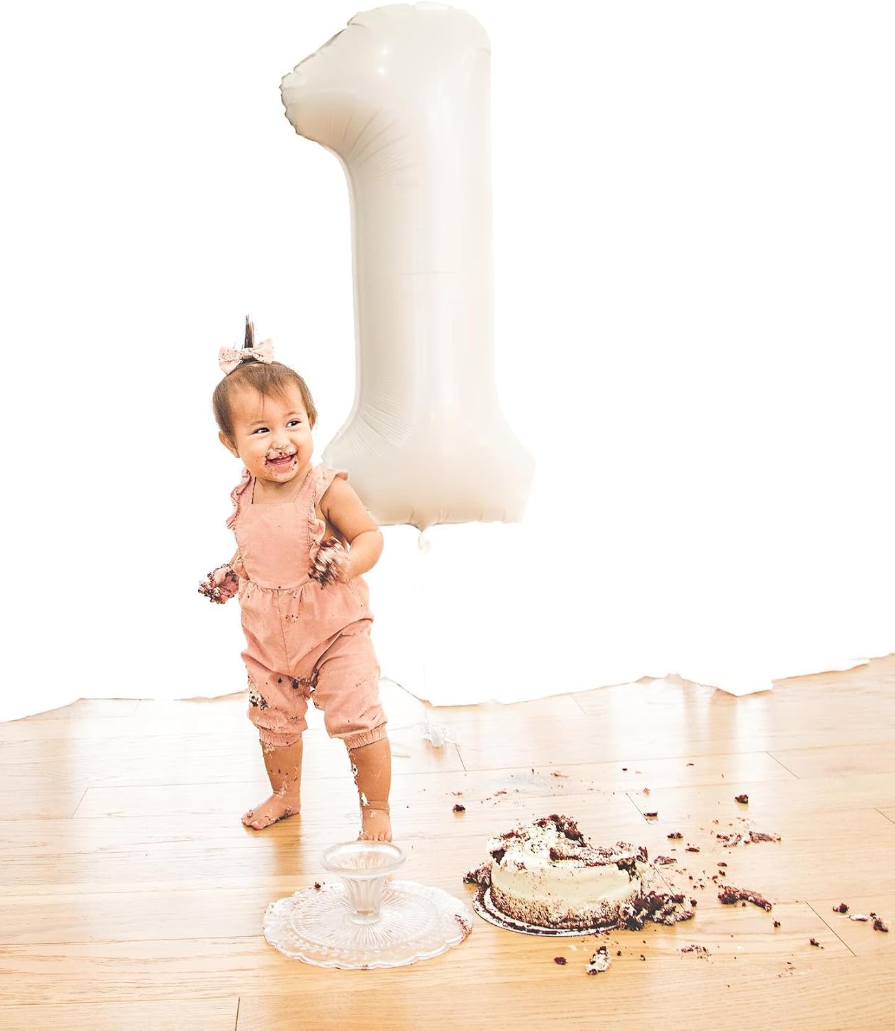 Regine Switzerland Cream Number Balloon - 40 Inch Birthday Decoration for All Ages | Elegant Party Supplies