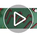 12 Pcs Red Farmhouse Plaid Candy Cane Christmas Ornaments - Holiday Decor