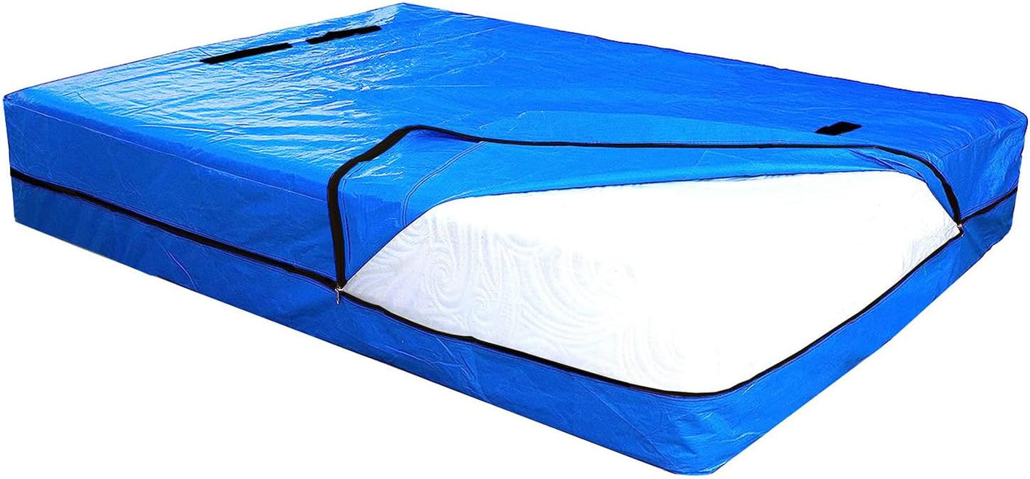 SGPAC Heavy Duty Mattress Bags - Extra Thick King Size Storage Cover with Reinforced Handles & Zipper Closure