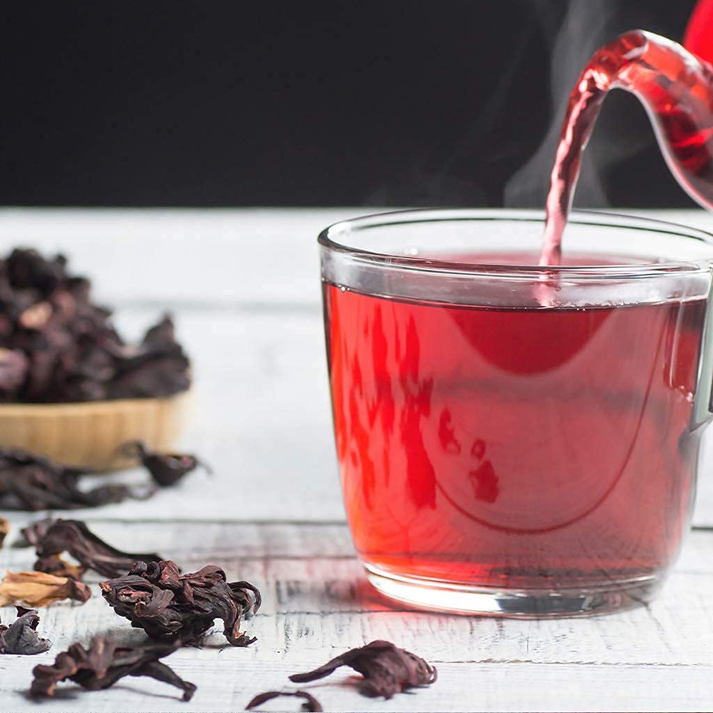 1lb Dried Whole Hibiscus Flowers and Petals, Flor de Jamaica, Sorrel Flower, Zobo Flower perfect for Tea and Mexican Agua Fresca by 1400s Spices