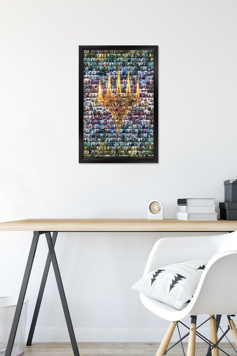 Trends International Magic: The Gathering - Collage Wall Poster, 14.725" x 22.375", Black Framed Version