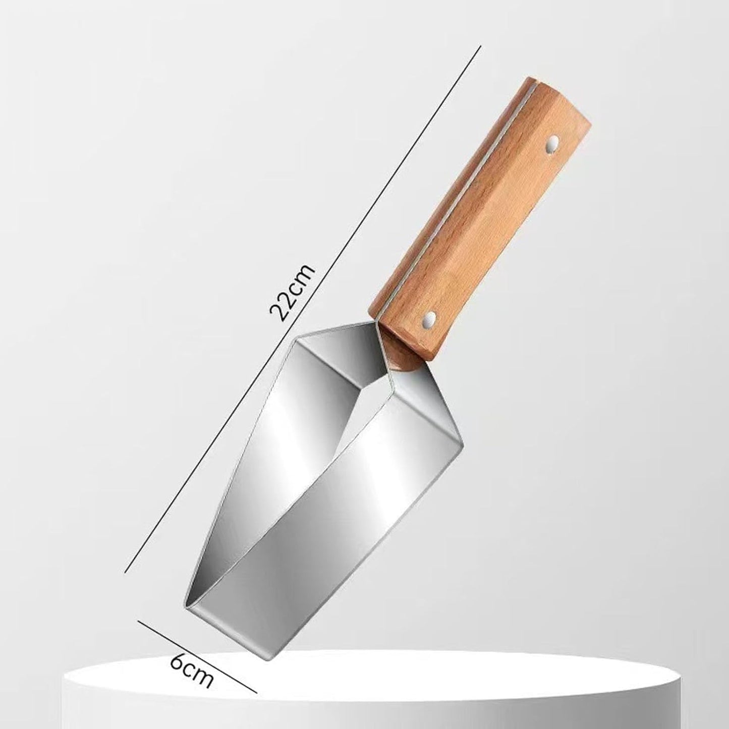 Skiennix Watermelon Cutter - Stainless Steel Slicer with Wooden Handle | Perfect Kitchen Gadget (1pc)