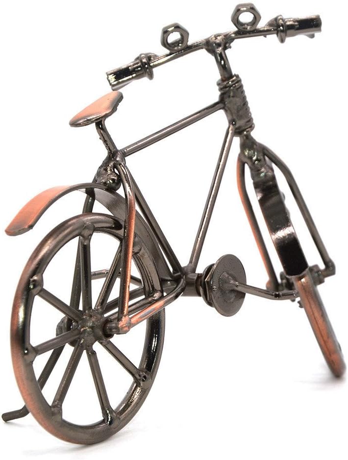 Handmade Iron Motorcycle Sculpture - Retro Metal Art Decoration for Bike Lovers