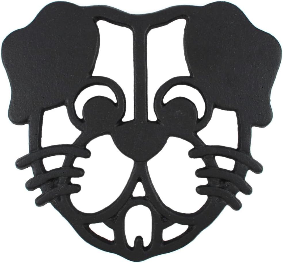 Dog Cast Iron Trivet for Hot Pots - Perfect Dog Lover Gift & Kitchen Decor, 7x6.5 Inches