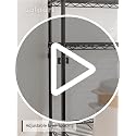 Golpart 5-Tier Adjustable Metal Wire Shelving Black 12"D x 22"W x 59"H