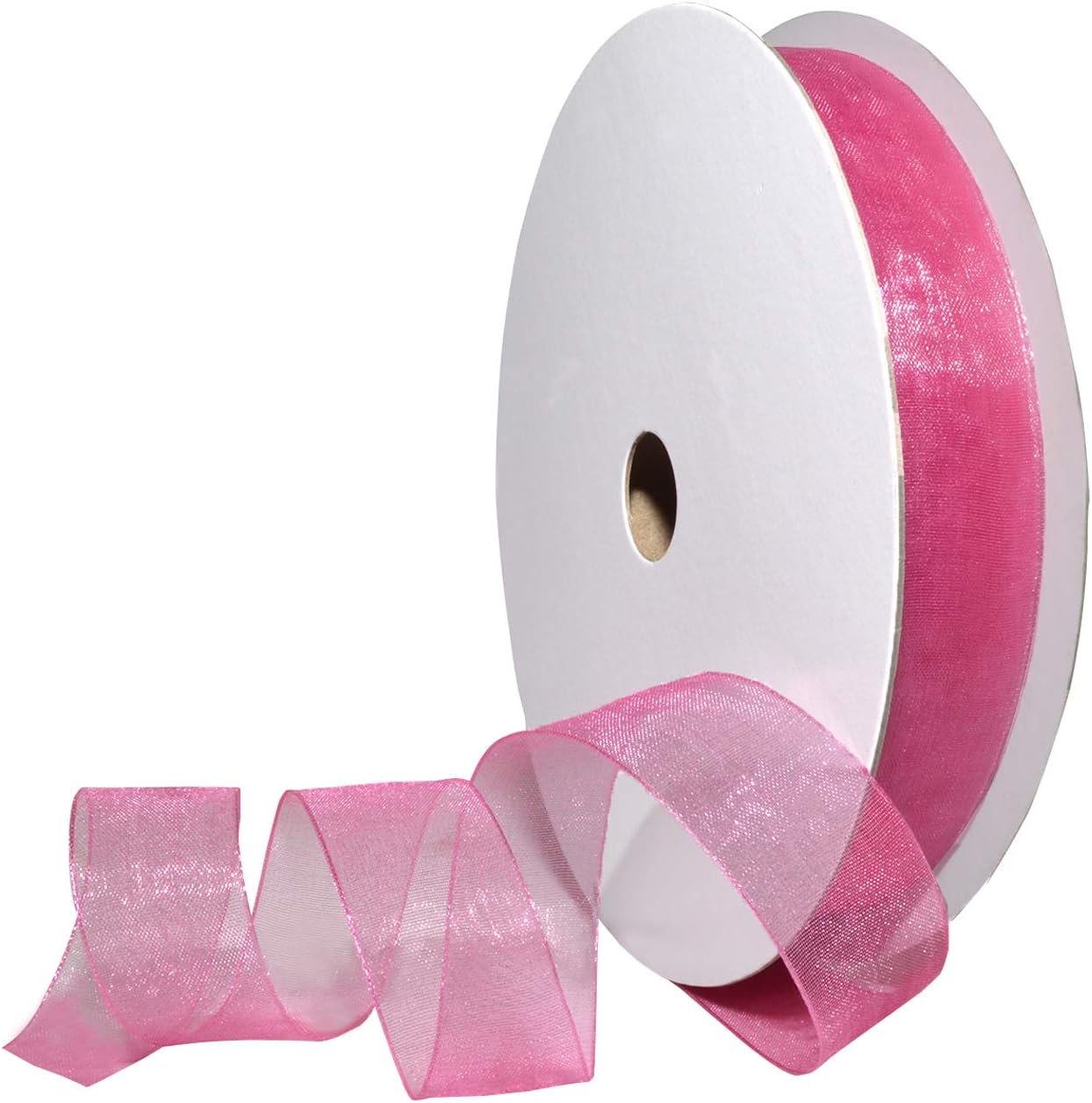 Red Organdy Nylon Ribbon - 5/8 Inch x 100 Yards | Morex 91803/100-609