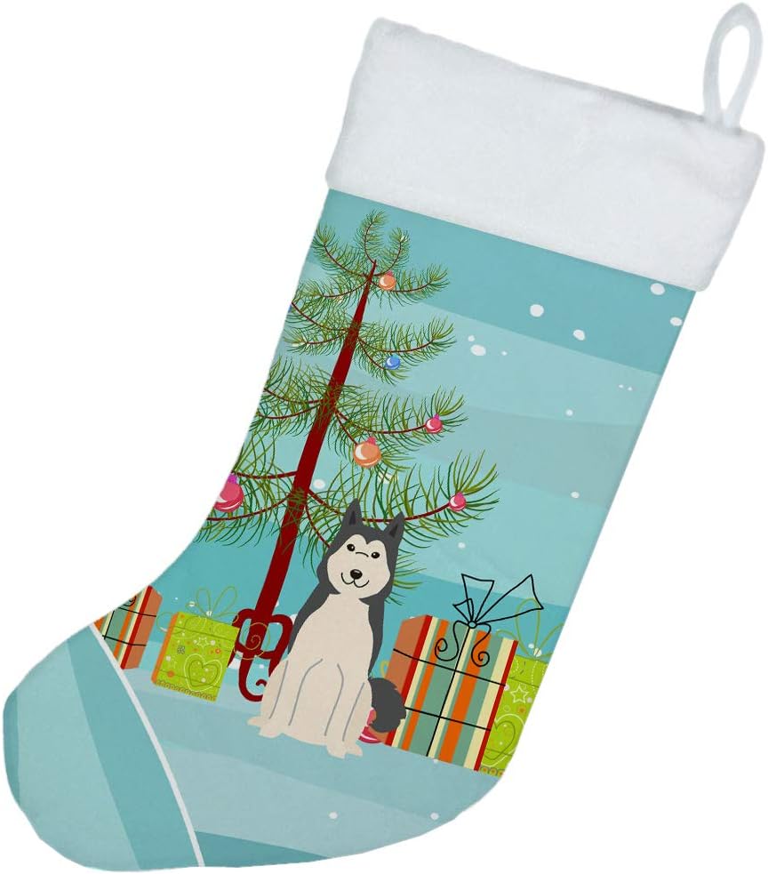 Merry Christmas Tree Dogue de Bordeaux Stocking - Festive Fireplace Decor for Holidays