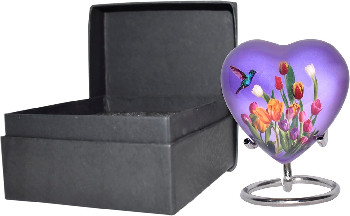 BOLD & DIVINE Adult Purple Hummingbird Cremation Urn | Human Ashes Adult Memorial urn, Burial, Funeral Cremation Urns | 200 Cubic Inches (Large Adult)