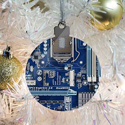 GRAPHICS & MORE Blue Computer Motherboard Processor CPU Acrylic Christmas Tree Holiday Ornament