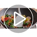 SENSARTE 11-Inch Nonstick Wok Pan with Lid - Gray, Healthy Stir-Fry Chef's Pan