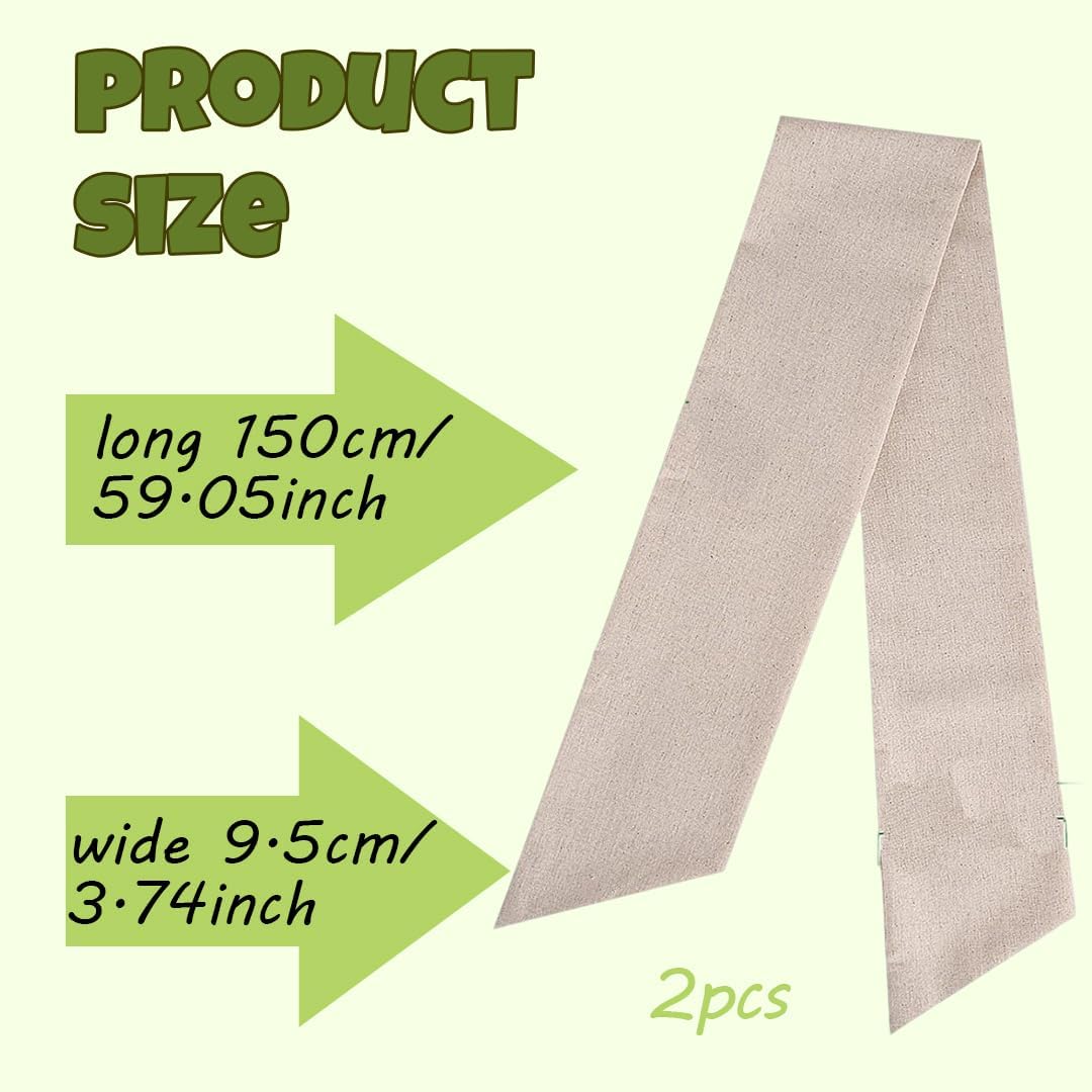 Skiennix Wreath Sash - Elegant Boxwood Garland Decor for Front Door | 2 Pack Burlap Ribbon