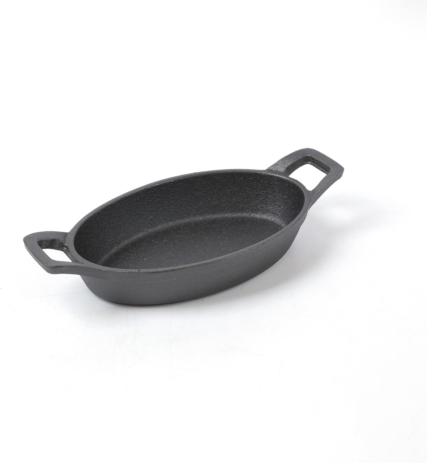 HAWOK Cast Iron Oval Serving Au Gratin Cookware Set of 4………