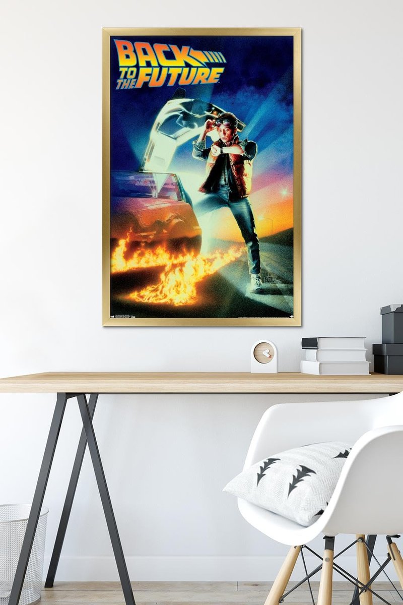 Trends International Back to the Future - One Sheet Wall Poster, 22.375" x 34", Gold Framed Version