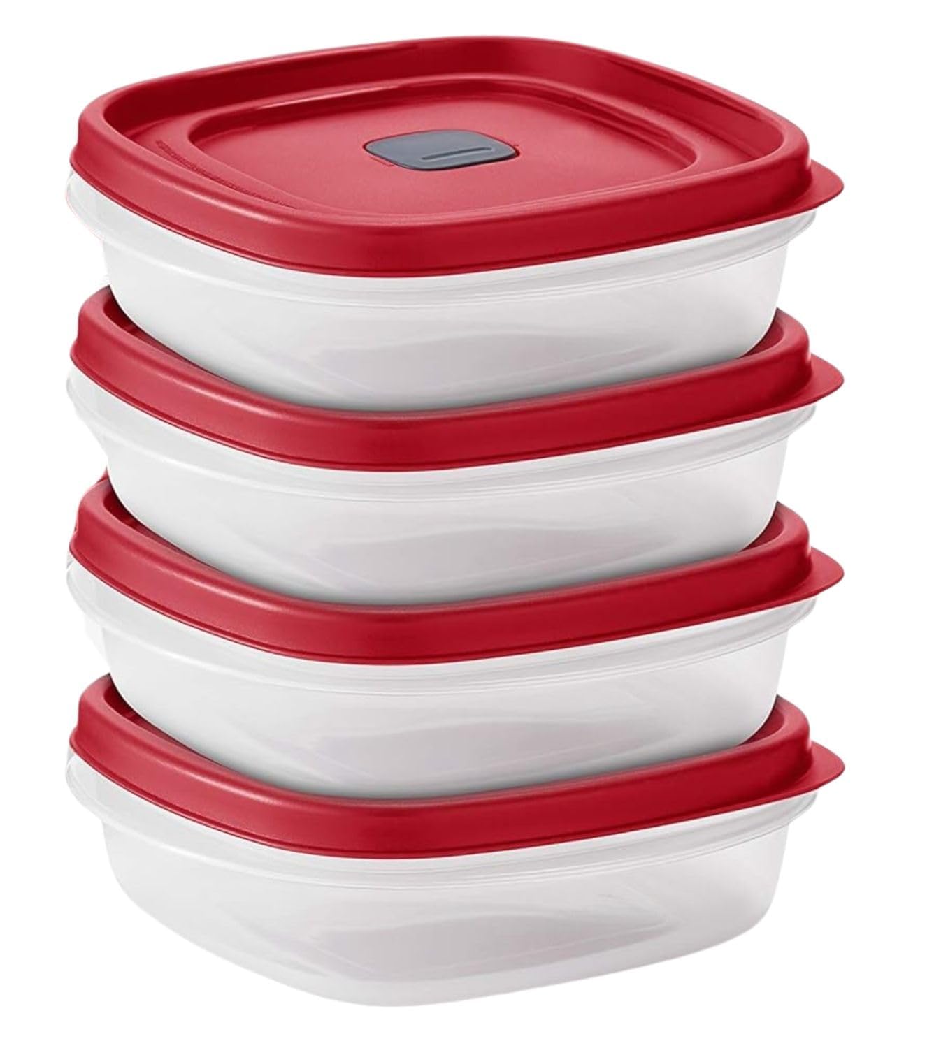 Tribello 3-Cup Food Storage Containers with Vented Lids – BPA-Free Plastic Sandwich Containers – Microwave, Freezer, Dishwasher Safe – Stackable Reusable Meal Prep Containers (24 oz) 4 Pack