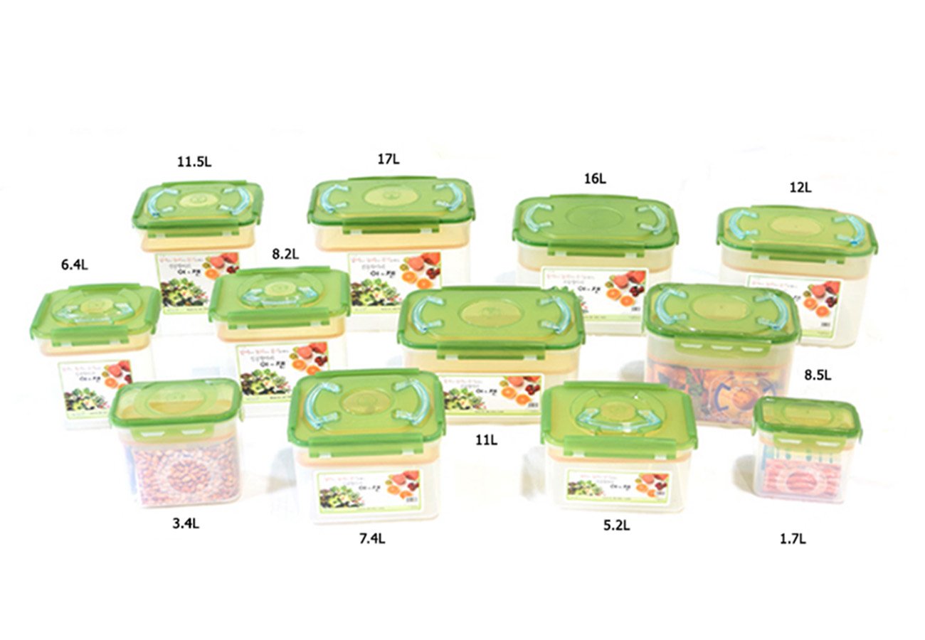 e-jen Premium Kimchi, Sauerkraut Container Probiotic Fermentation with Inner Vacuum Lid (Earthenware Green, 2.9 gal/ 11L)