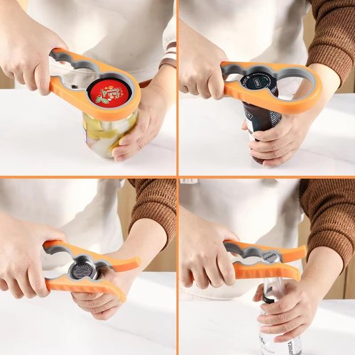 Easy Grip | Multi-Use Jar, Bottle & Can Opener for Seniors with Arthritis – Ideal for Weak Hands
