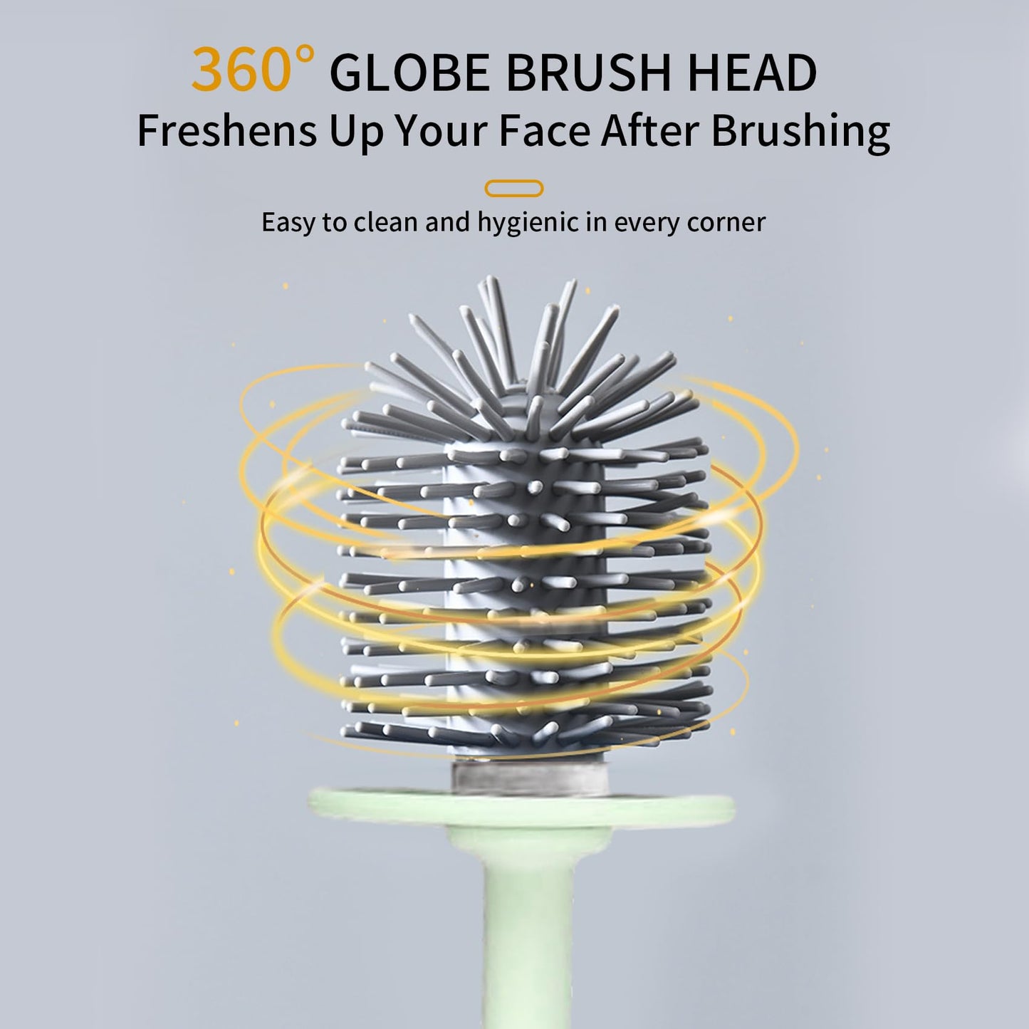 MOUMOUTEN Plastic Toilet Brush Set, Strawberry Green, Bathroom Accessories, Includes 2 Toilet Brushes & Holder