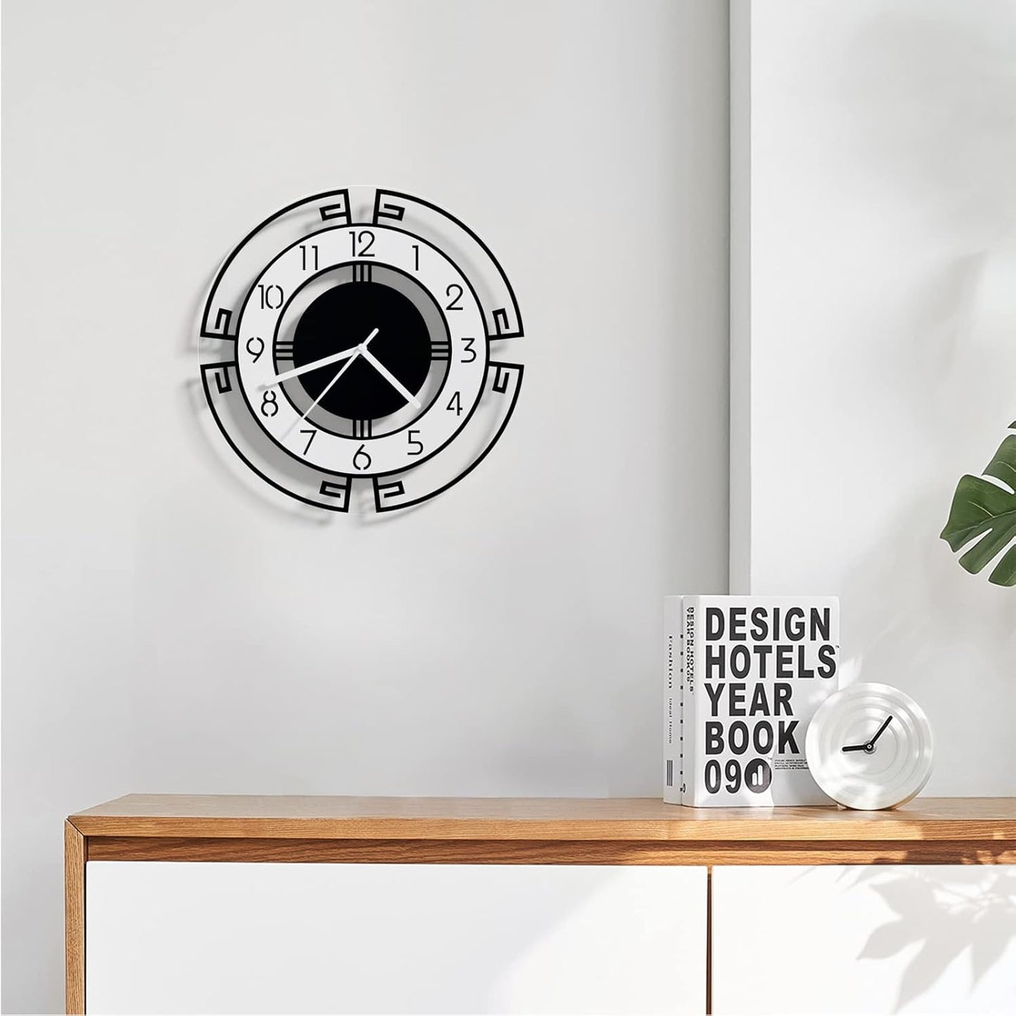 MEISD Modern Decorative 21 Inch Big Silent Wall Clock for Living Room, Bedroom, Kitchen, Home Office - Battery Operated, Analog Display
