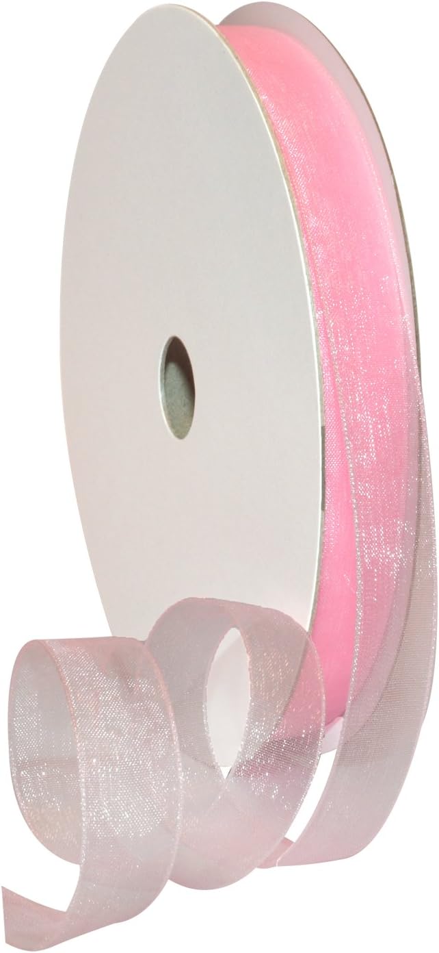 Red Organdy Nylon Ribbon - 5/8 Inch x 100 Yards | Morex 91803/100-609