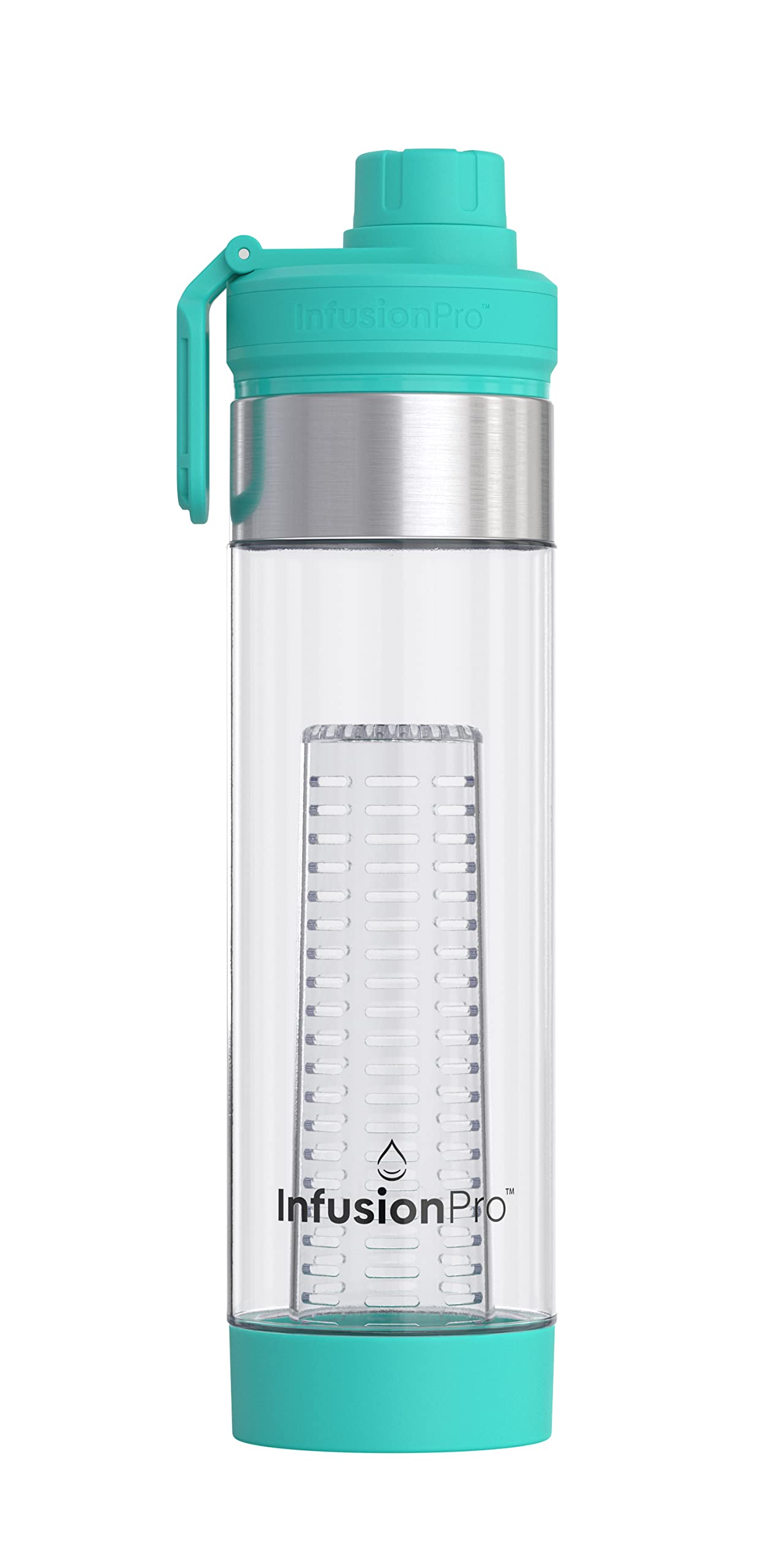 Infusion Pro 24 oz Fruit Infuser Water Bottle with Flavor Infuser and Flip Top Lid : Insulated Sleeve & Fruit Infused Water eBook : Bottom Loading Water Infuser for More Flavor : Unique Gift Idea
