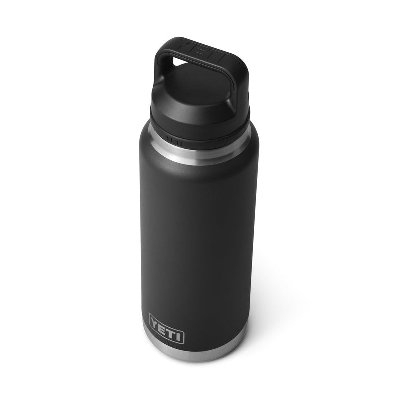 YETI Rambler 36 oz Bottle, Vacuum Insulated, Stainless Steel with Chug Cap, Black