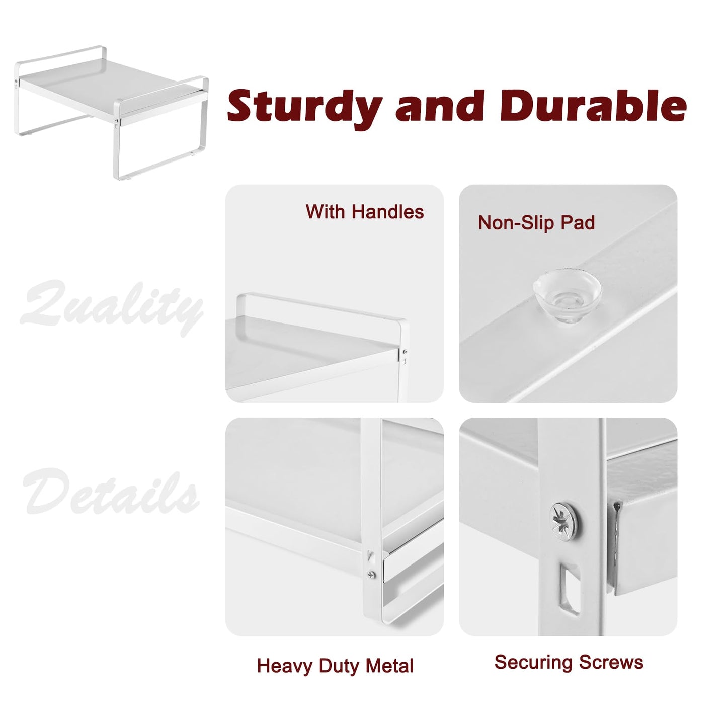 3 Pack Expandable Cabinet Shelf Organizer Kitchen Shelf Riser Stackable Pantry Shelves Kitchen Organizers and Storage Metal Spice Rack Countertop Organizer Cupboard Adjustable Shelfs Desk Rack Shelf