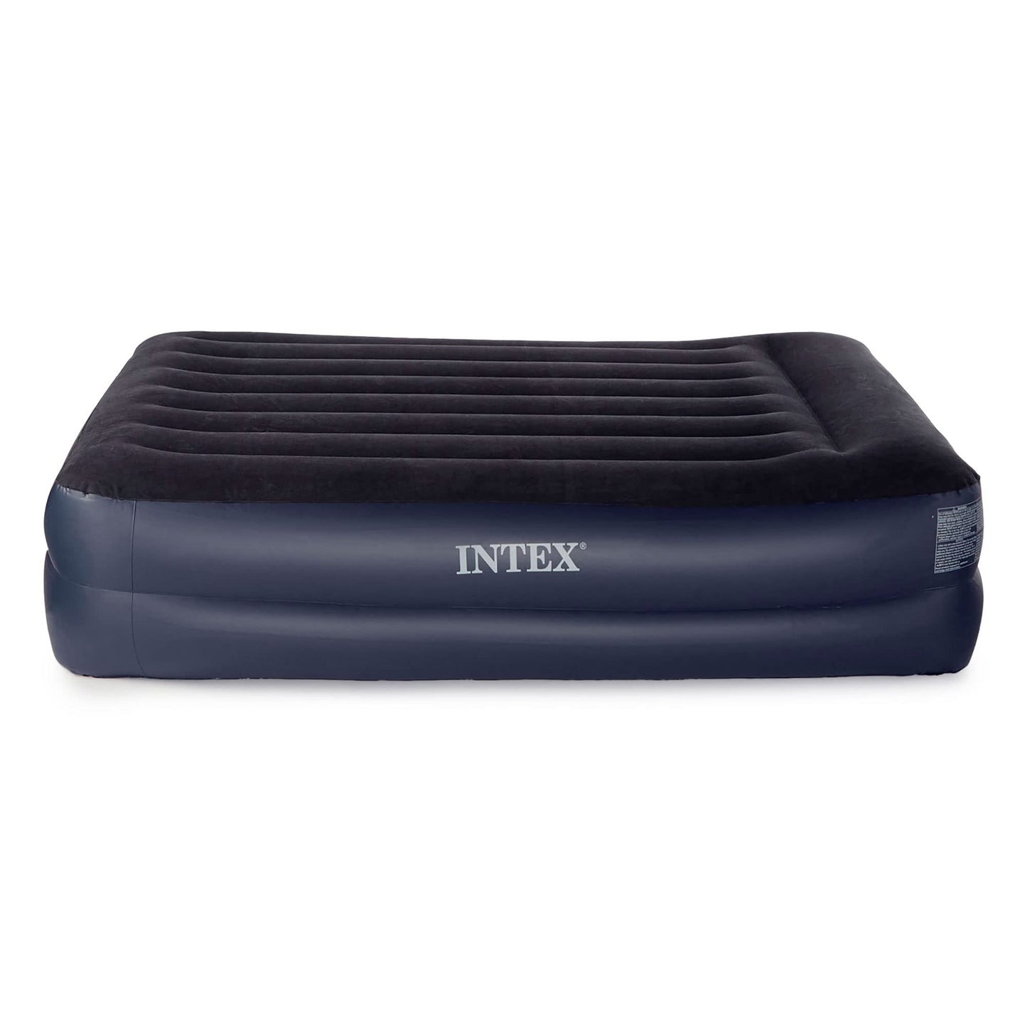 Intex Dura-Beam Standard Series Pillow Rest Raised Airbed w/Built-in Pillow & Electric Pump, Bed Height 16.5", Queen