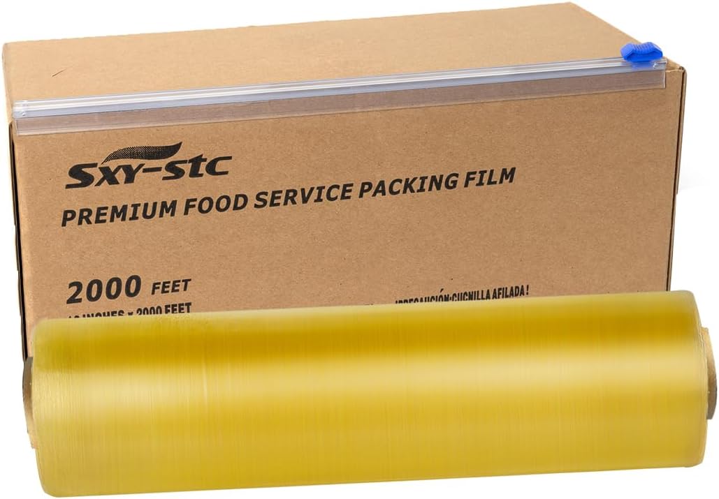 Plastic Cling Wrap - 16 Inch x 2000 Feet | Durable Food Storage Solution