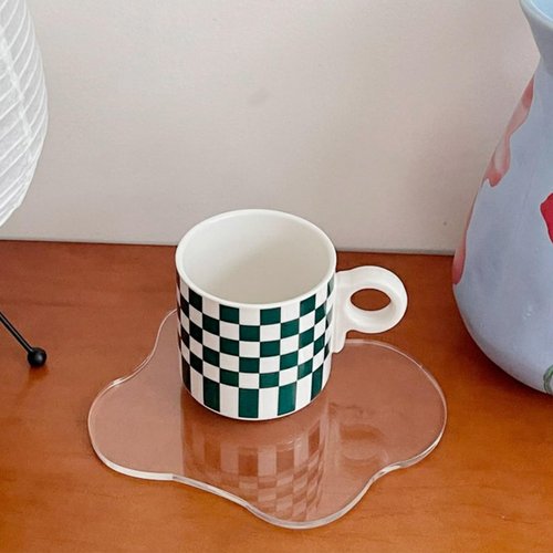 3 Pcs Acrylic Irregular Coasters Cloud Shape Cup Mats Transparent Cute Coaster for Tabletop Protection Home Decor for Coffee Table, Stone Tables, Desk, Kitchen, Office (Clear)