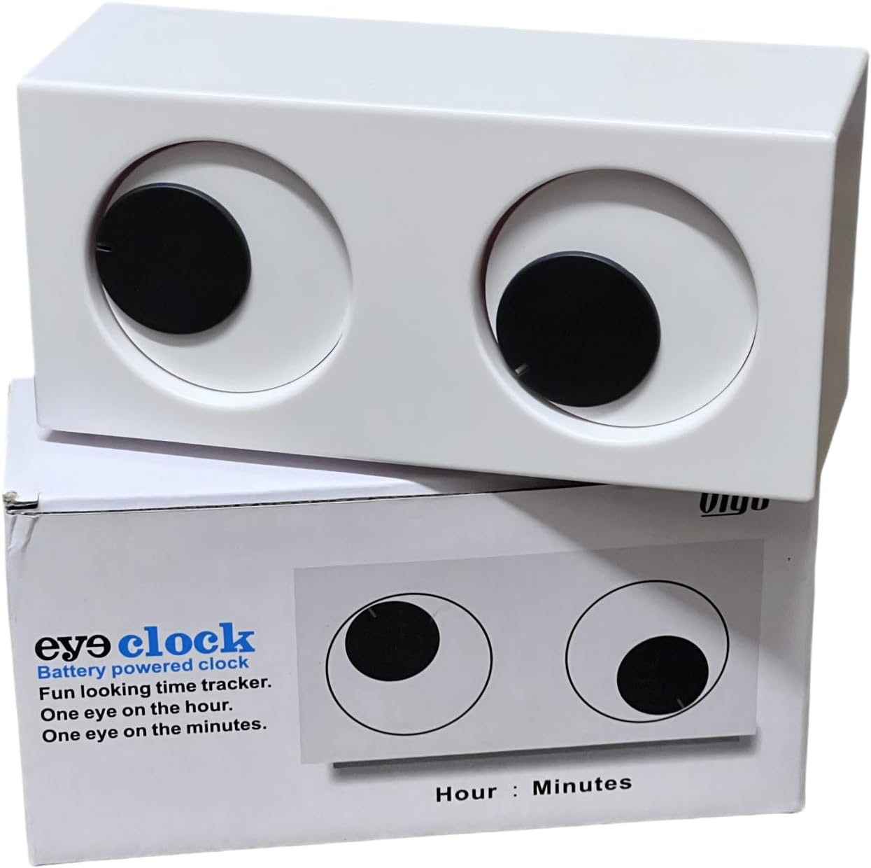 Funny Rotating Eyes Desktop Clock - Unique Kids Gift & Home Office Decor