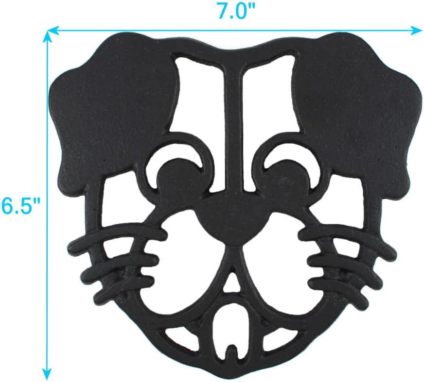Dog Cast Iron Trivet for Hot Pots - Perfect Dog Lover Gift & Kitchen Decor, 7x6.5 Inches