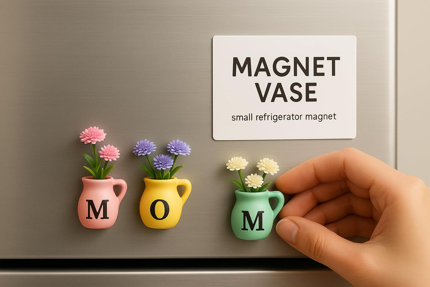 Mini Vase Magnets for Fridge - Christmas Mom Gifts from Daughter, Unique Birthday Gifts for Mom from Son,