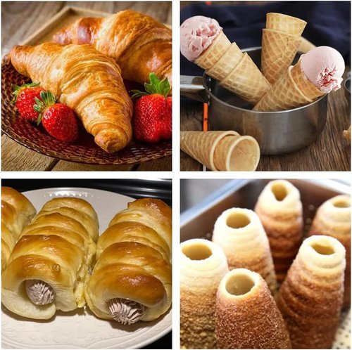 Guowall Stainless Steel Cream Horn Mold - Reusable Pastry Mould for Baking Cannoli & Croissants (20 Pcs)