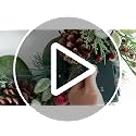 26" Large Christmas Wreath with Lights, Iced Red Berry & Pinecones