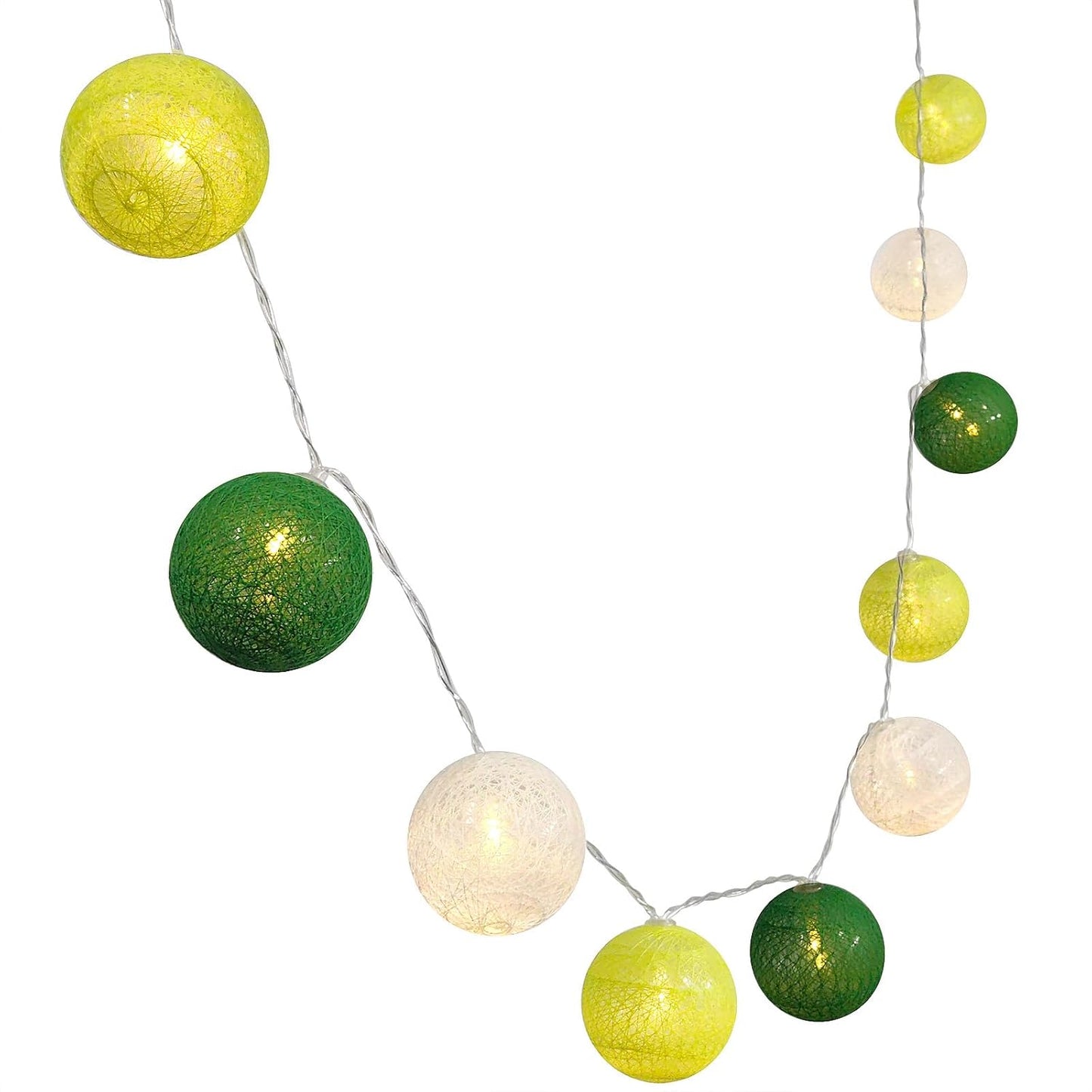 30-Count Battery Operated LED Fairy Lights - 10ft Yellow, Orange & White String Lights for Garden Decor