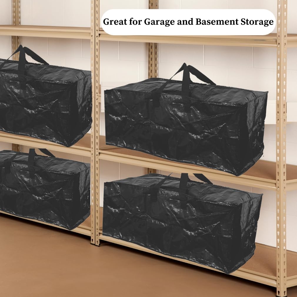 Extra Large Packing Bags for Moving - 5.5ft Storage Totes with Zippers & Handles for Cushions, Comforters, Camping