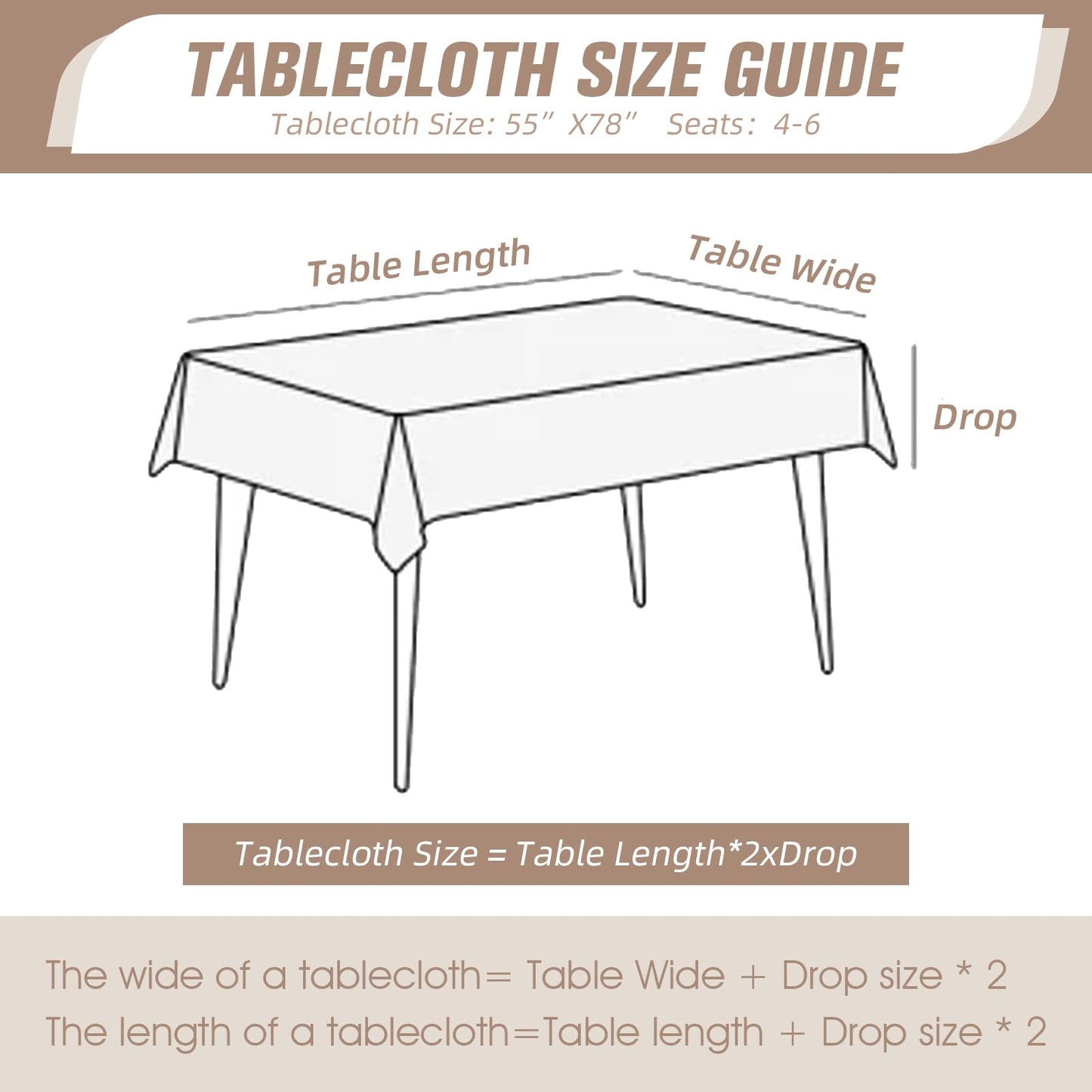 FAVE Gold Tablecloth Waterproof PVC Table Cover Wipeable Easy Clean for Kitchen Dining Table, Golden Rose Pattern 55x78 Inches for Wedding Banquet Birthday Party Restaurant Decors