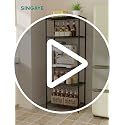 SINGAYE Black 5-Tier Wire Shelving Unit, 12x22x59 Inches, Adjustable Storage Shelf