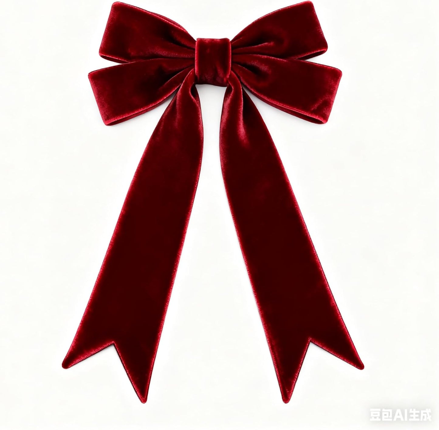 Skiennix Velvet Bows - 12Pcs Burgundy Ribbon Christmas Tree Ornaments | 5 x 10 Inch for Holiday Decor