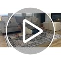 Amada 5x7 Blue Washable Area Rug - Vintage Pattern, Non-Slip, Durable