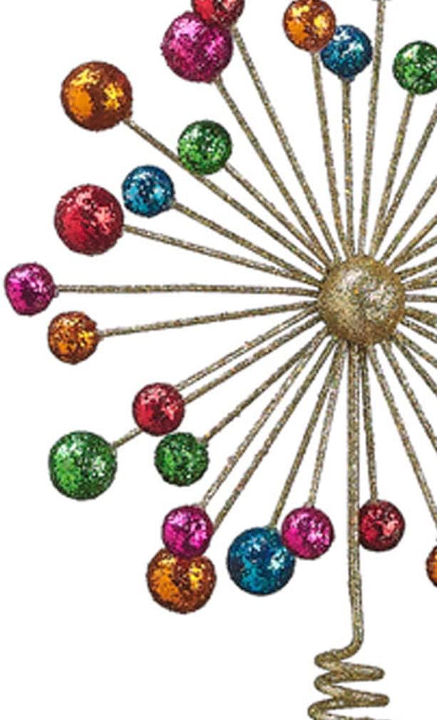 Starburst Christmas Tree Topper - 11.5 Inch Sparkling Holiday Decoration