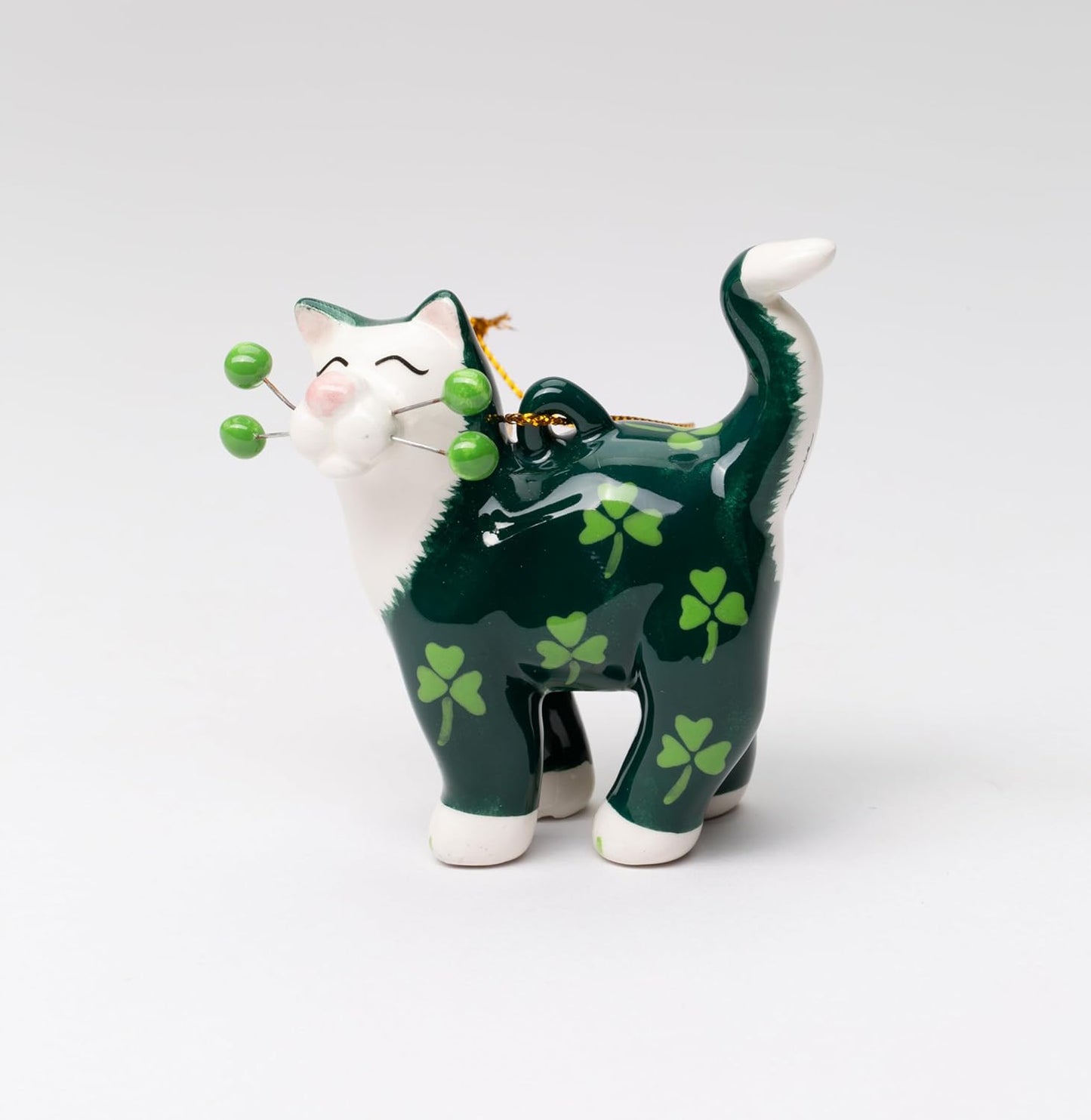 Shamrock Cat Ornament - Unique Cosmos Gifts for Cat Lovers