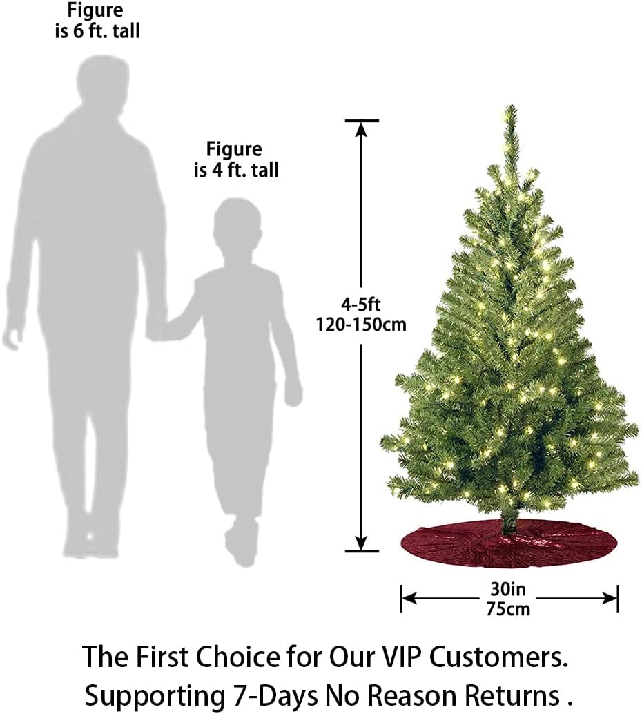 48-Inch Silver Sequin Christmas Tree Skirt - Reusable Holiday Decor for Festive Parties