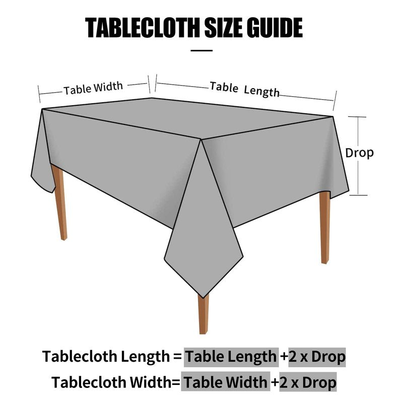 Smiry Rectangle Table Cloth, Waterproof Heavy Duty Vinyl Tablecloths, Wipeable Washable Table Cover for Kitchen and Dining Room (Black, 60" X 102")