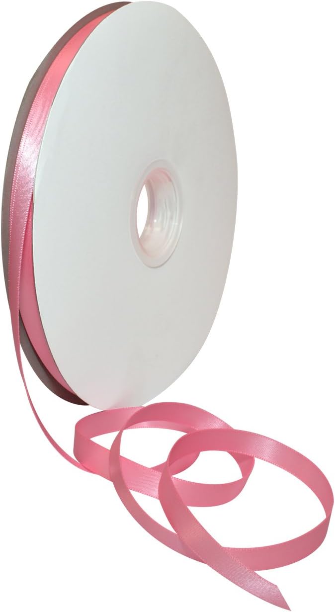 Rosy Mauve Double Face Satin Ribbon 3/8" x 100 YD - Perfect for Gift Wrapping, Crafts & Weddings