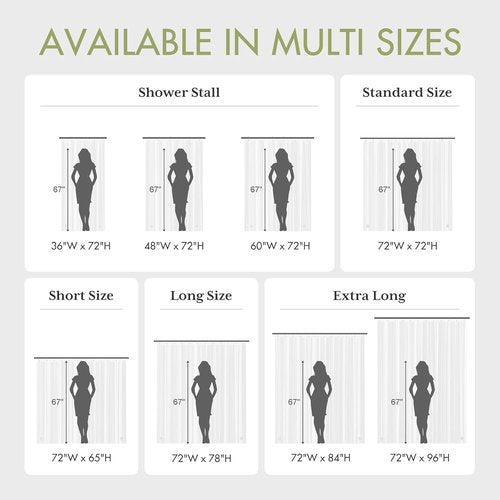 AmazerBath Waterproof Shower Curtain Liner - 72x72 Clear PEVA with 3 Magnets & 12 Grommets