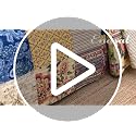 Luxury Floral Cotton Quilt Bedspread Set with 2 Shams - King Size 96x108in