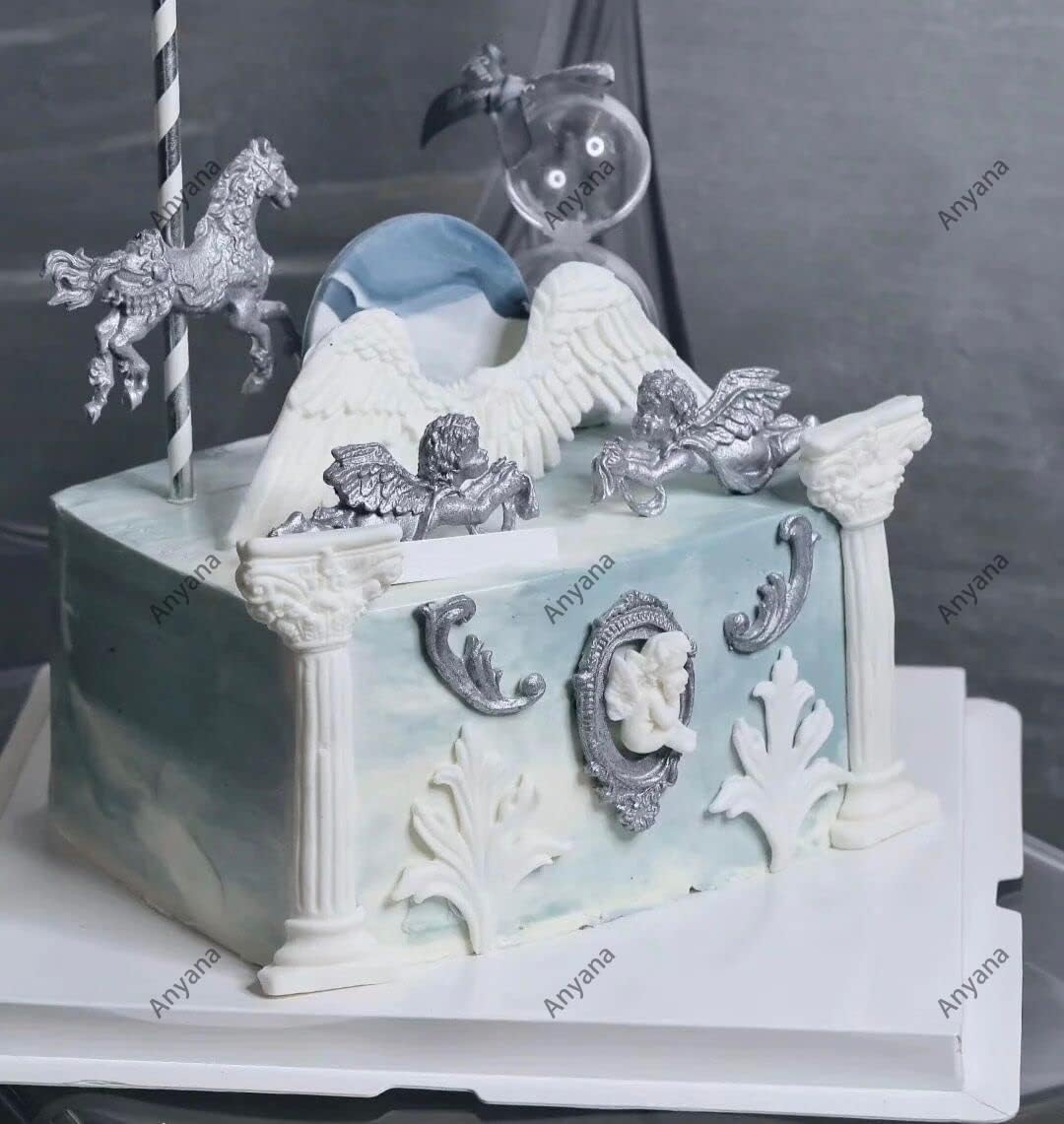 3D Greek Marble Column Cake Mold - Fondant & Gumpaste Pillar for Cupcake Decorating