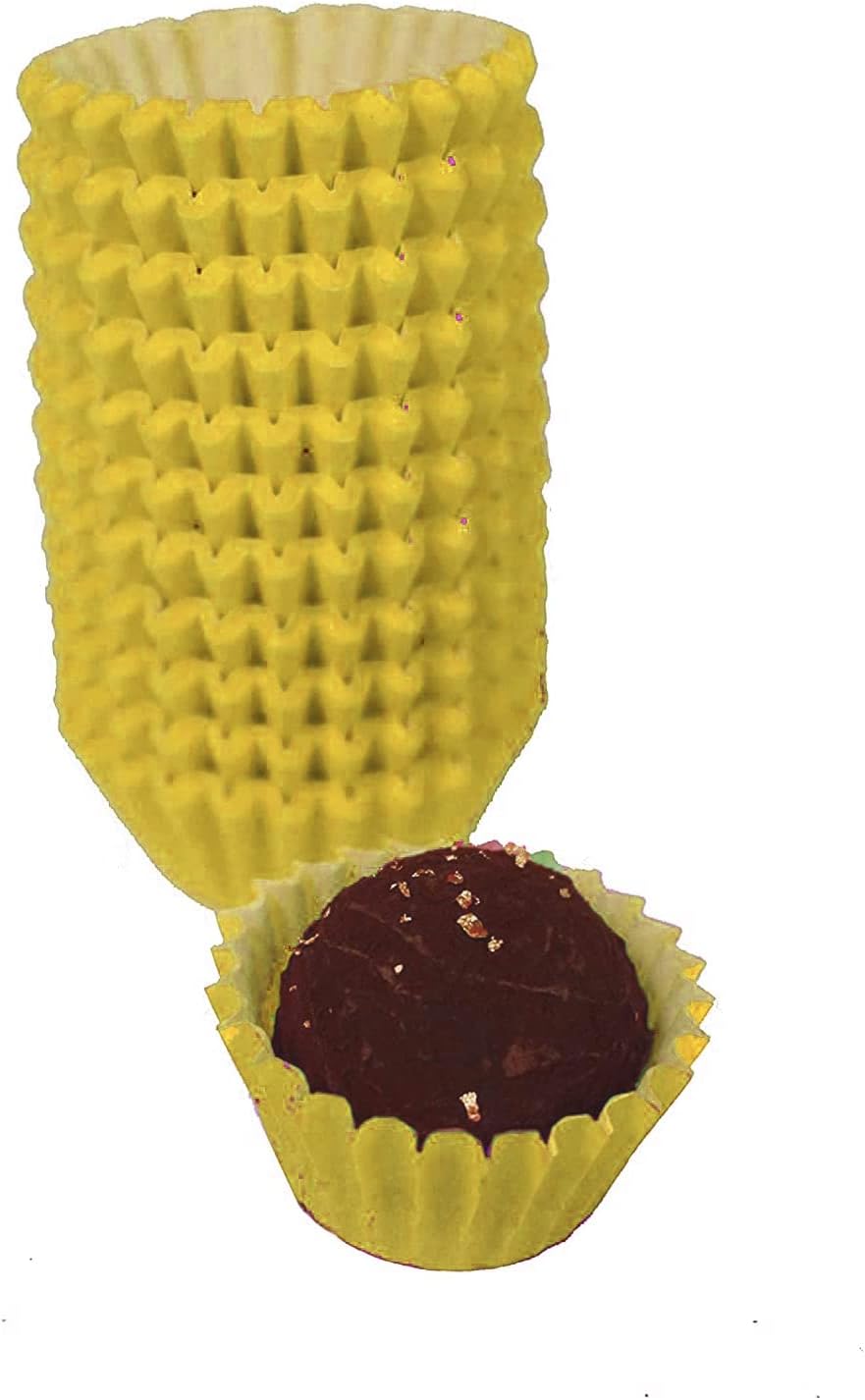 Chocolate Brown Paper Candy Cups - No.4 (1''x3/4'') - 200 Pack for Pastry Chefs